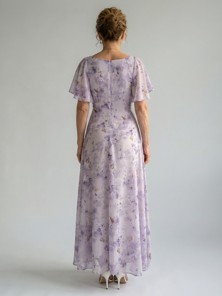 Vaelis - Robe Midi à Manches Volantes Henri Lyon