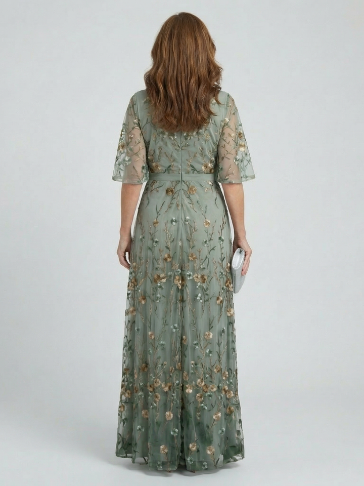 Selora | Robe Maxi à Fleurs avec Col Halter Henri Lyon