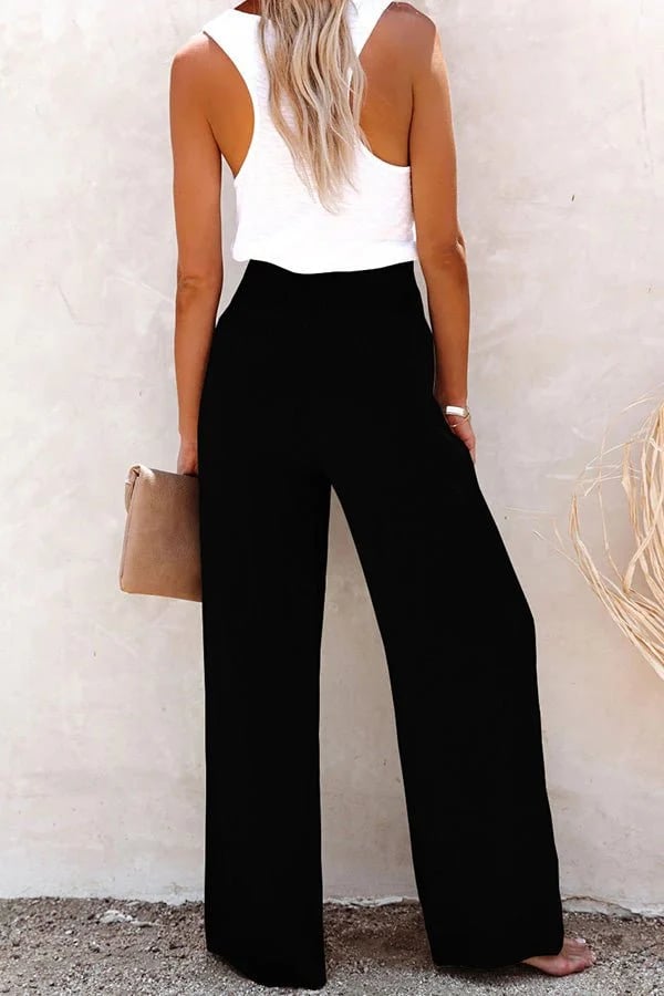 Riana - Pantalon Taille Haute Détendu Henri Lyon