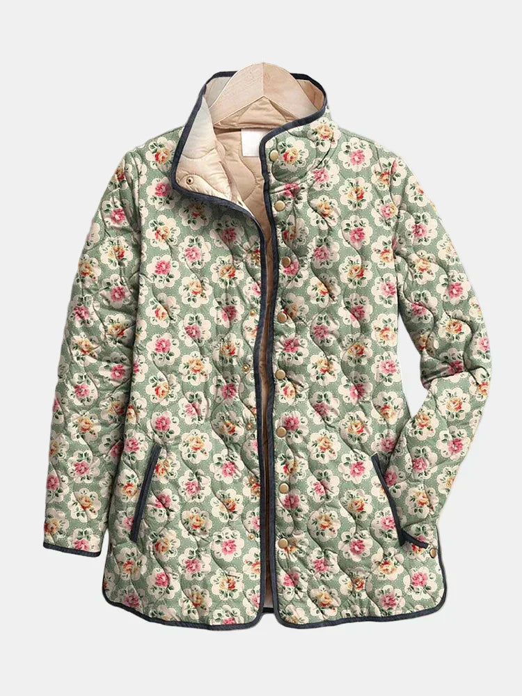 Aveline | Veste Matelassée en Imprimé Floral Vintage Henri Lyon