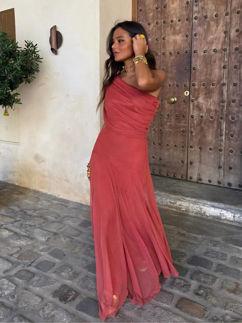 Dóra - Robe Maxi Élégante en Mesh Henri Lyon
