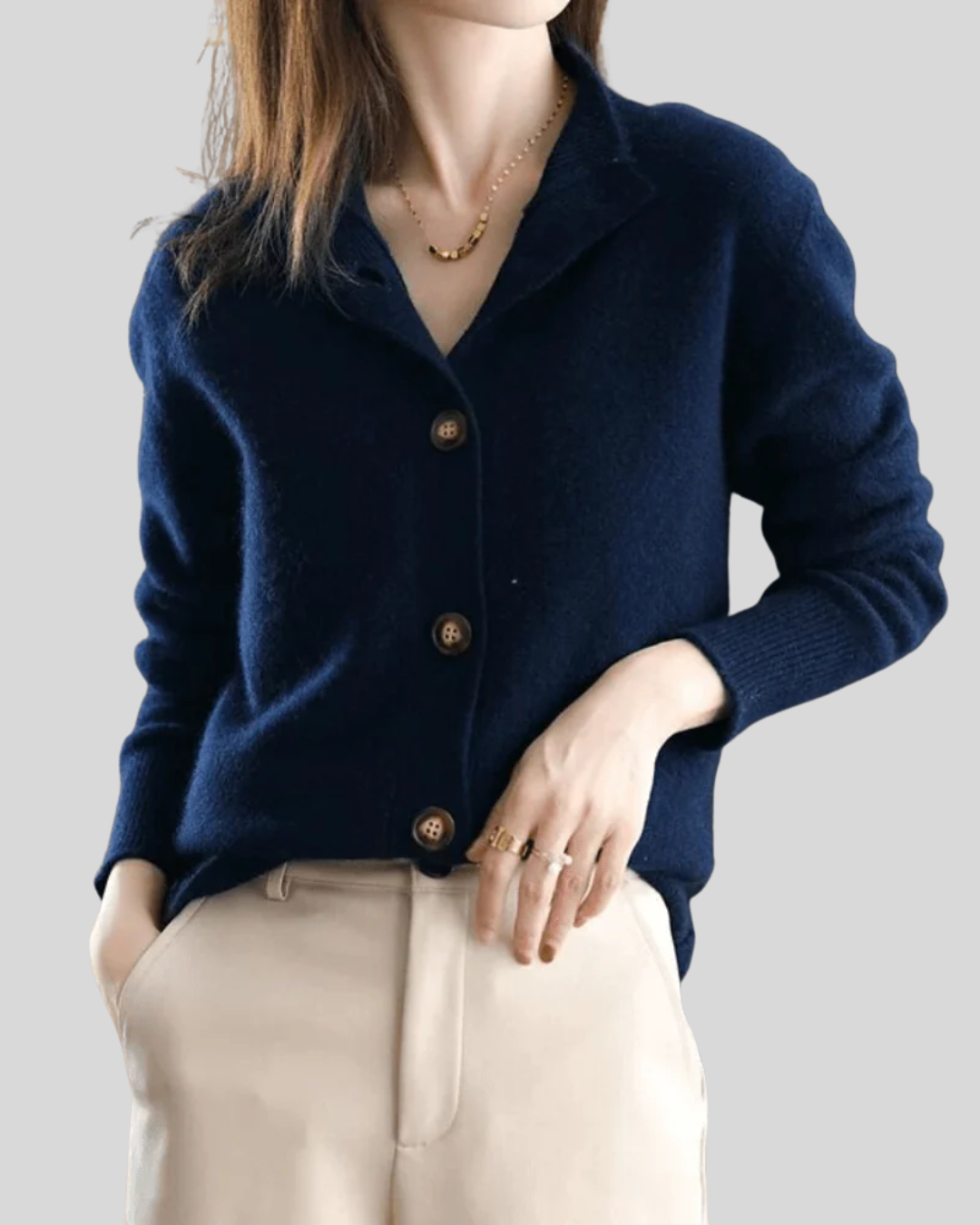 Claire | Cardigan en Cachemire Style Rétro Henri Lyon