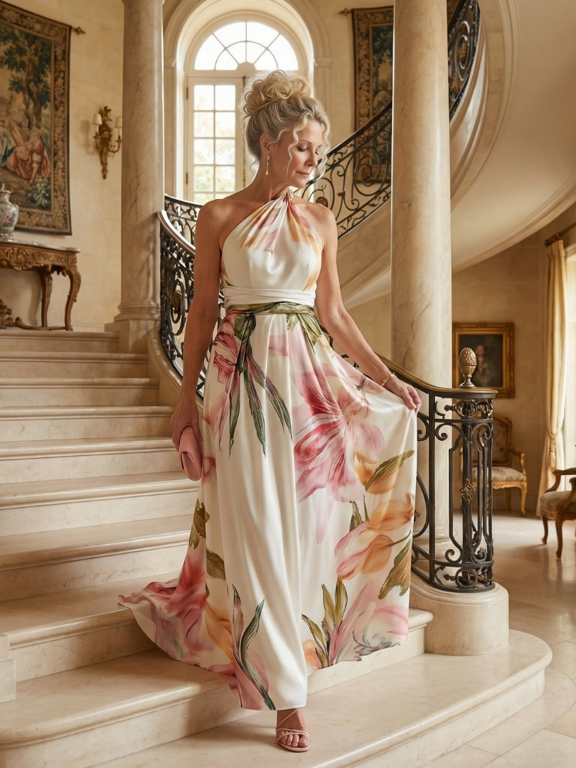 Amiel - Robe Maxi Fleurie Légère Henri Lyon