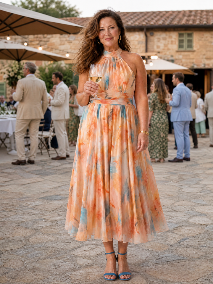 Elin - Robe Midi Halter Douce Henri Lyon
