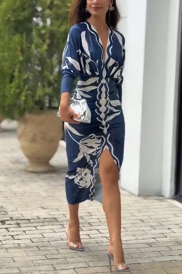 Eva | Robe Midi Dolman Imprimée Unique Sun Escape Henri Lyon
