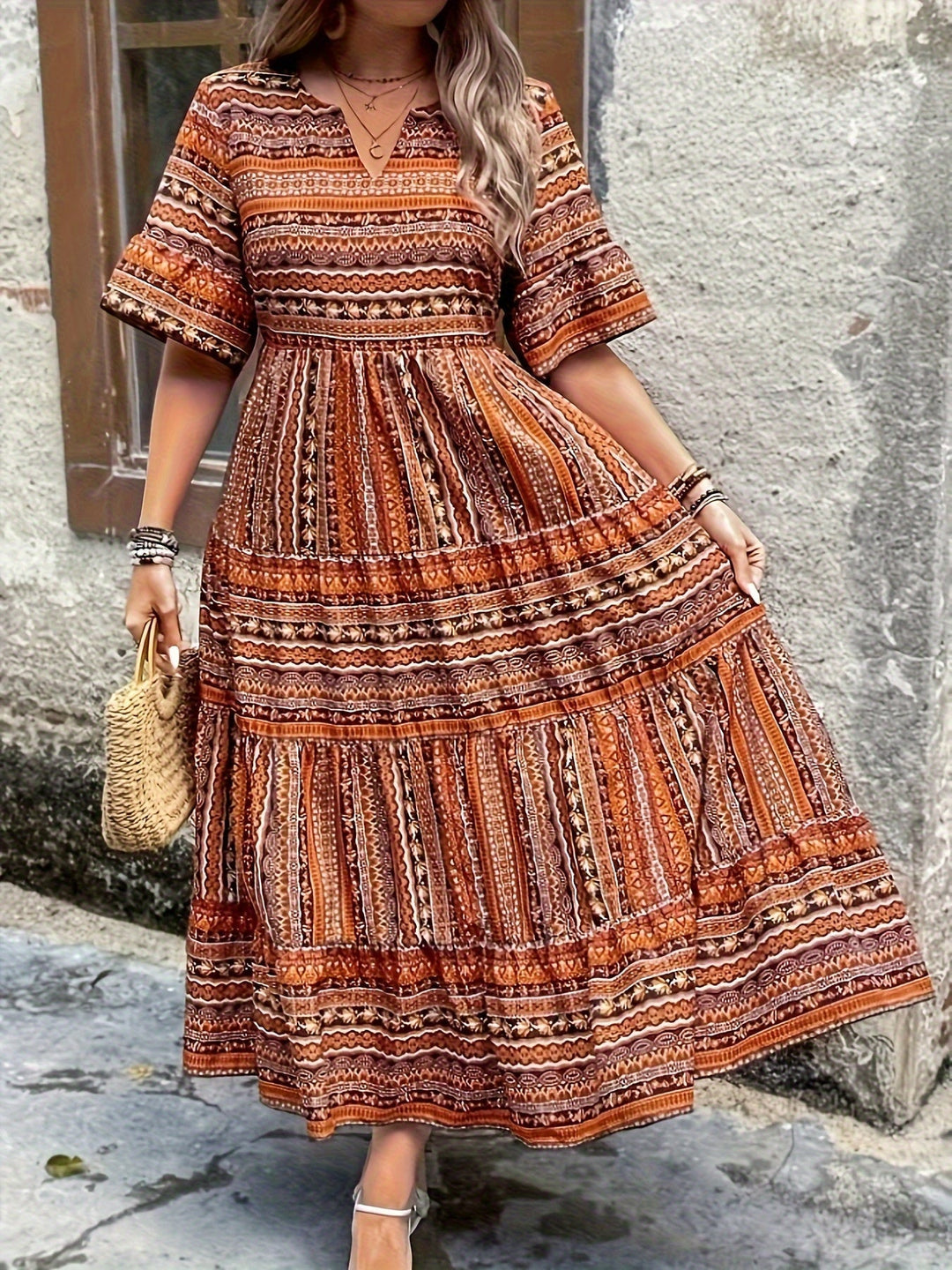 Joraine - Robe Ethnique Fluide Henri Lyon