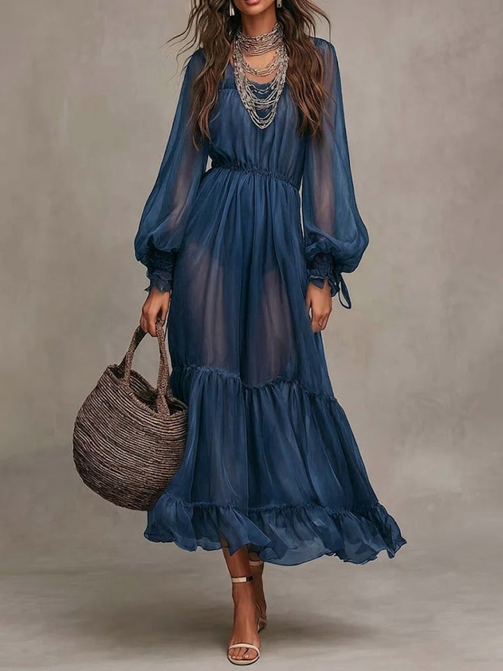 Gerda | Robe Midi Élégante avec Col en V Henri Lyon