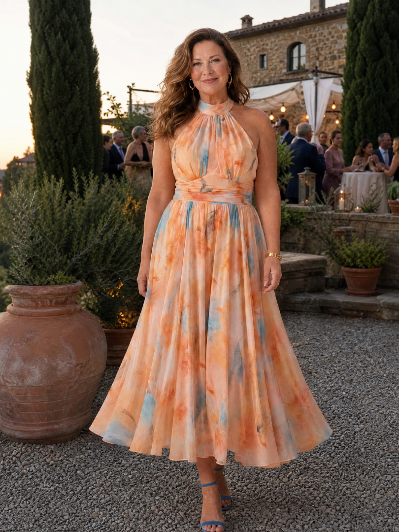 Elin - Robe Midi Halter Douce Henri Lyon