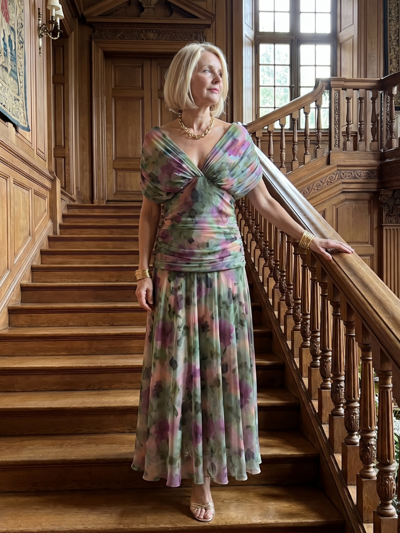 Calen - Robe Midi à Épaules Dégagées Henri Lyon
