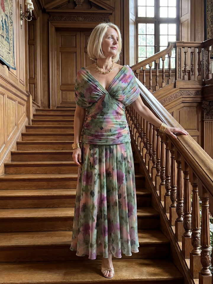 Calen - Robe Midi à Épaules Dégagées Henri Lyon