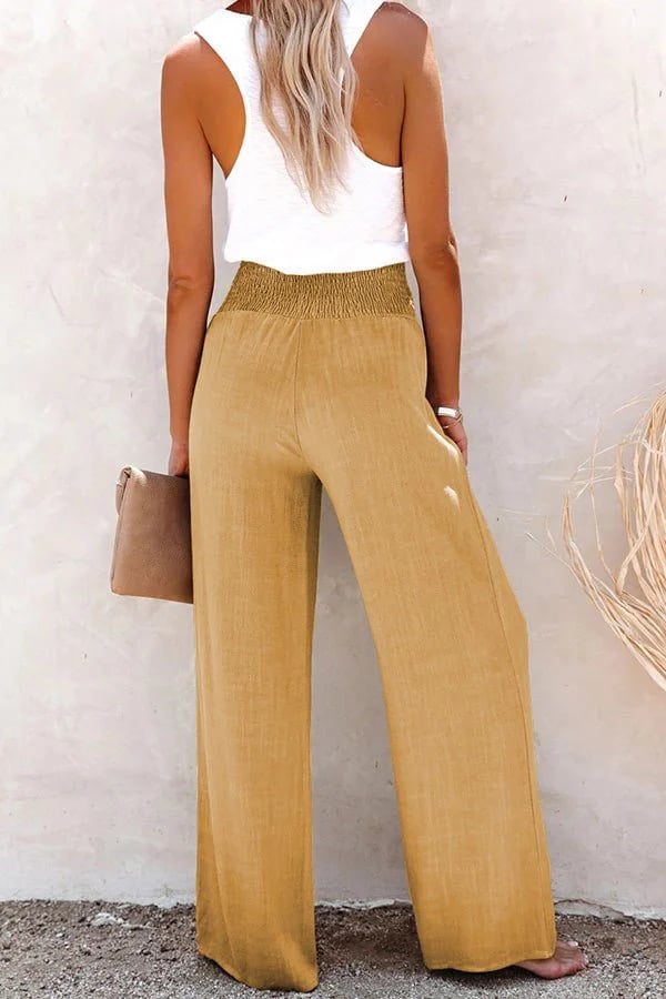 Riana - Pantalon Taille Haute Détendu Henri Lyon