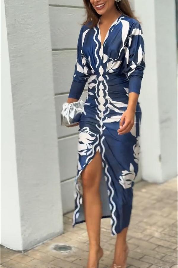 Eva | Robe Midi Dolman Imprimée Unique Sun Escape Henri Lyon