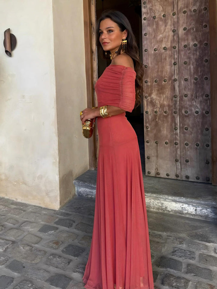 Dóra - Robe Maxi Élégante en Mesh Henri Lyon