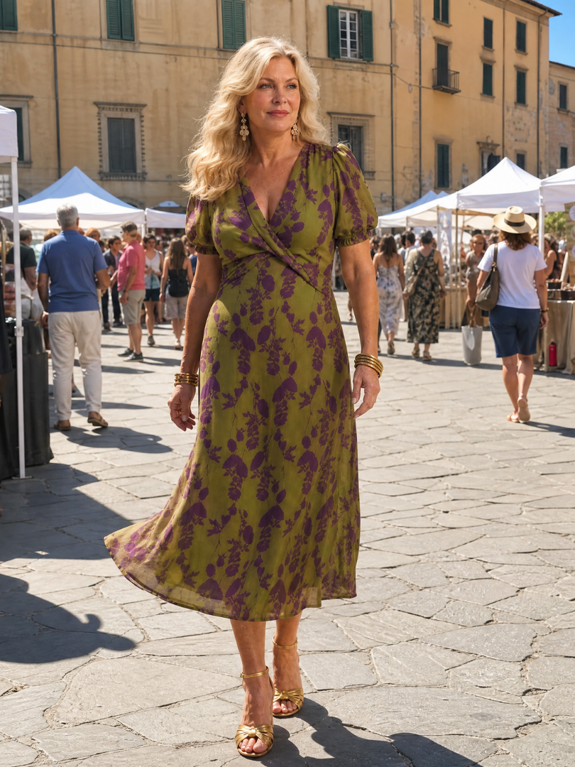 Virel - Robe Midi Florale Décontractée Henri Lyon