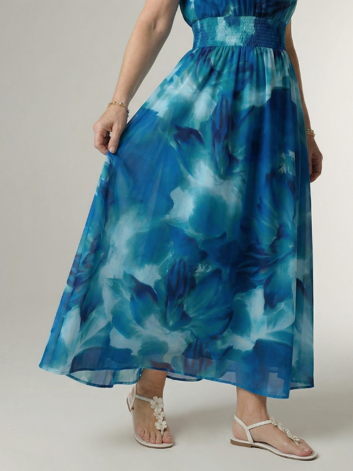Sylin - Robe Midi à Encolure Halter Rassemblée Henri Lyon