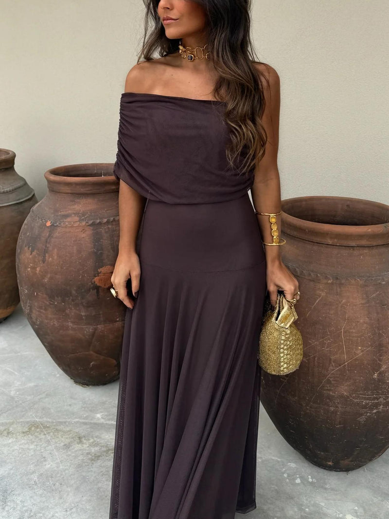Dóra - Robe Maxi Élégante en Mesh Henri Lyon