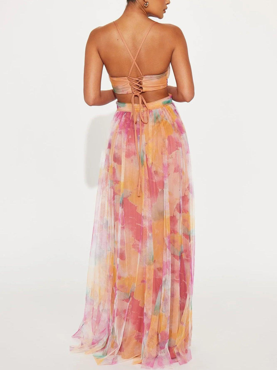 Karen | Robe Maxi Imprimée Fleurie avec Col V Henri Lyon