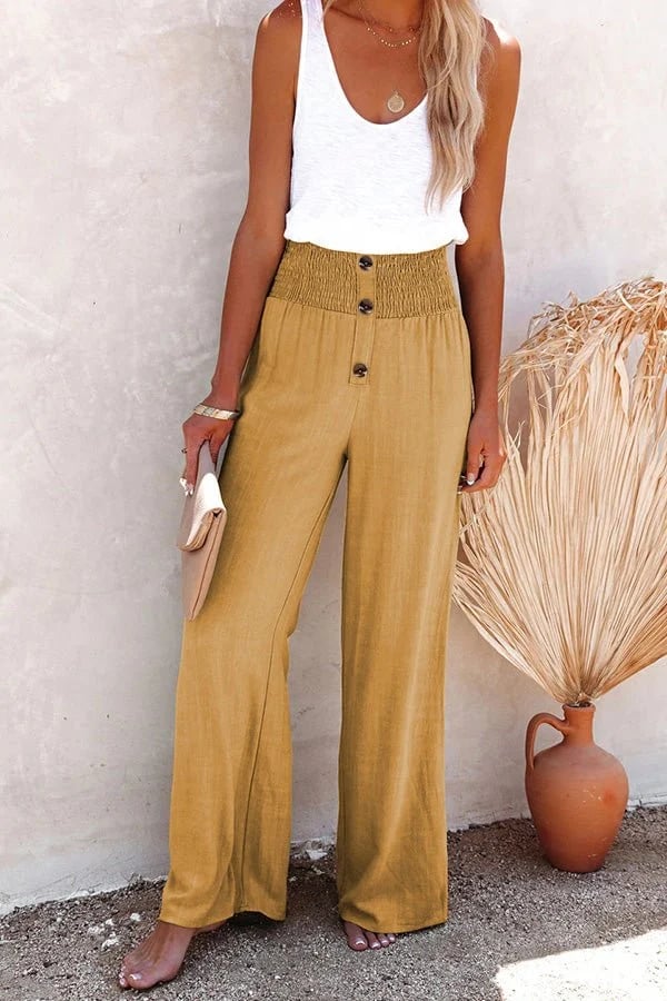 Riana - Pantalon Taille Haute Détendu Henri Lyon