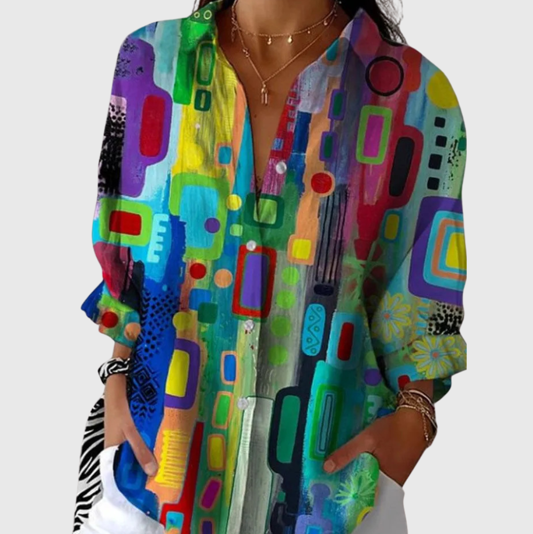Blouse imprimée légère et colorée Henri Lyon