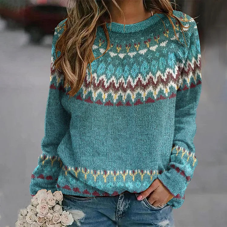 Regina | Pull avec Motif Rétro Wave Henri Lyon