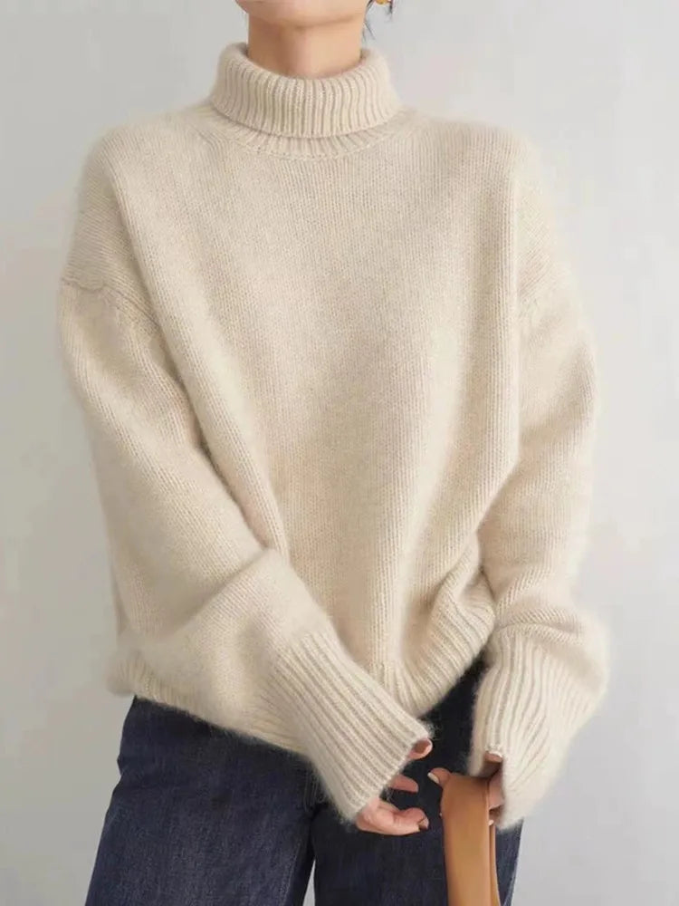 Amaya | Pull Col Roulé en Cachemire Luxueux Henri Lyon