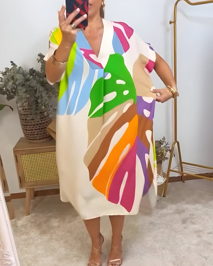 Rianna - Robe à Imprimé Abstrait Henri Lyon