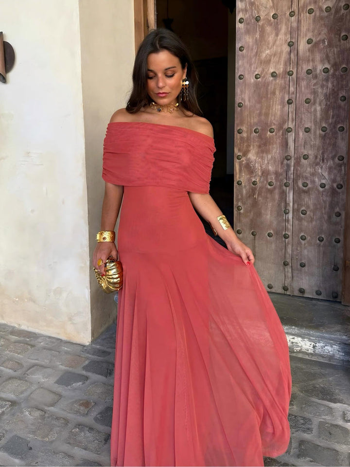 Dóra - Robe Maxi Élégante en Mesh Henri Lyon
