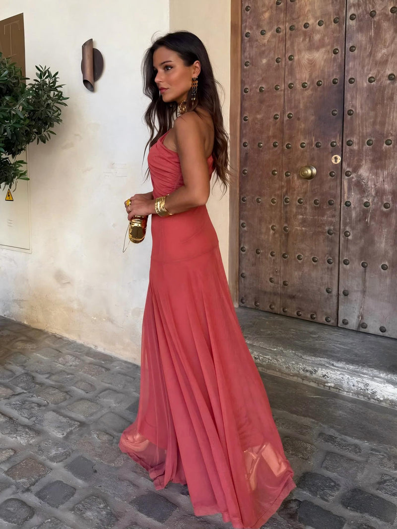 Dóra - Robe Maxi Élégante en Mesh Henri Lyon