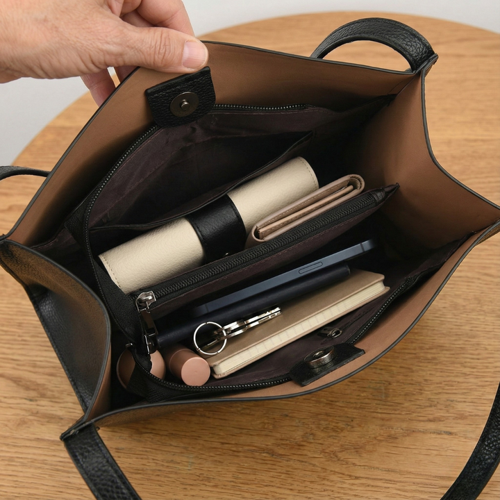 Elena™ | Élégant sac à bandoulière en cuir Henri Lyon