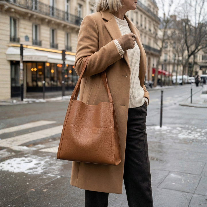 Elena™ | Élégant sac à bandoulière en cuir Henri Lyon
