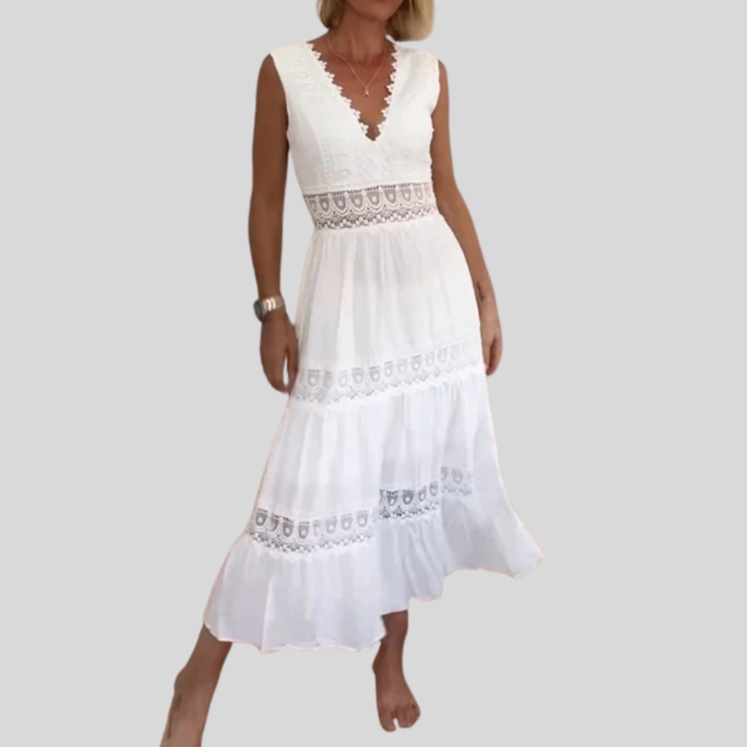 Circe - Robe Camisole en Dentelle à Col V Henri Lyon