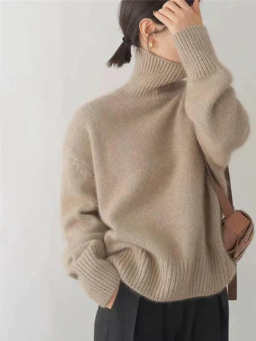 Amaya | Pull Col Roulé en Cachemire Luxueux Henri Lyon