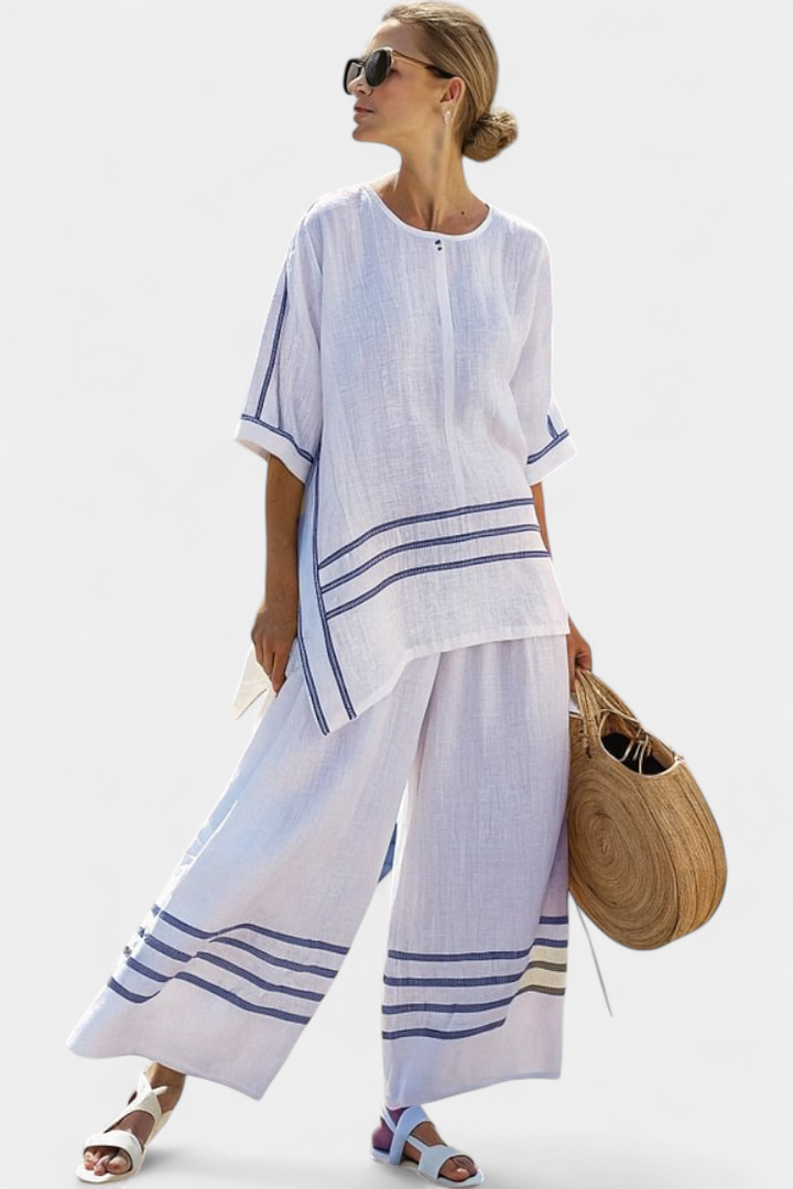 Wynric | Haut Asymétrique Rayé Sophistiqué & Pantalons Audacieux Henri Lyon