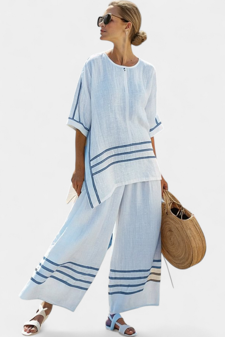 Wynric | Haut Asymétrique Rayé Sophistiqué & Pantalons Audacieux Henri Lyon