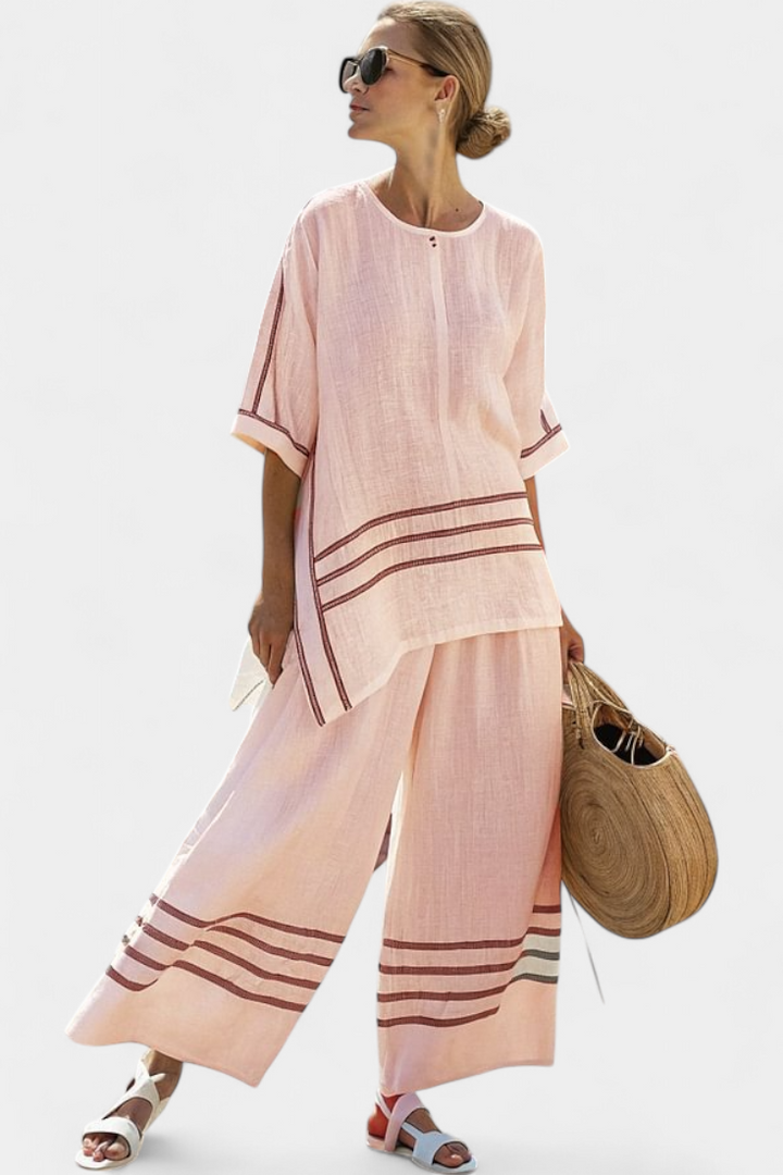 Wynric | Haut Asymétrique Rayé Sophistiqué & Pantalons Audacieux Henri Lyon