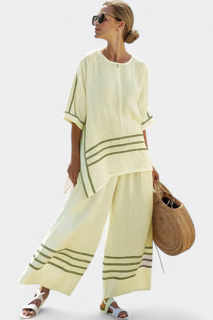 Wynric | Haut Asymétrique Rayé Sophistiqué & Pantalons Audacieux Henri Lyon