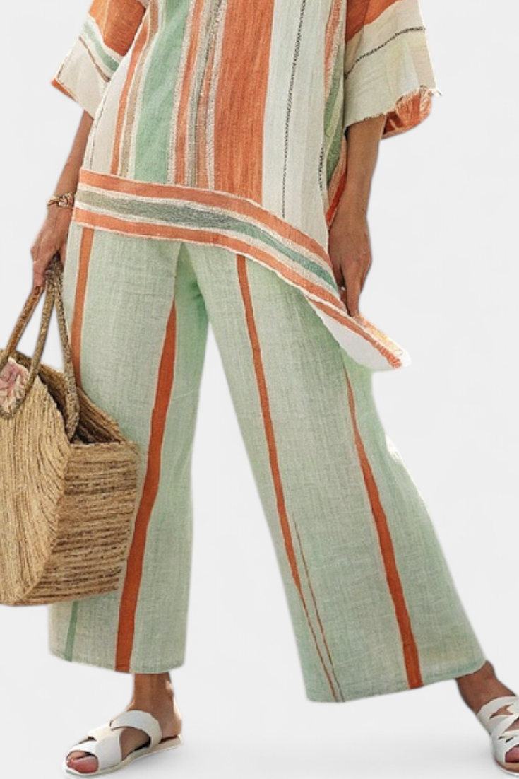 Bellmere | Haut Asymétrique Élégant & Pantalons à Jambes Larges Henri Lyon