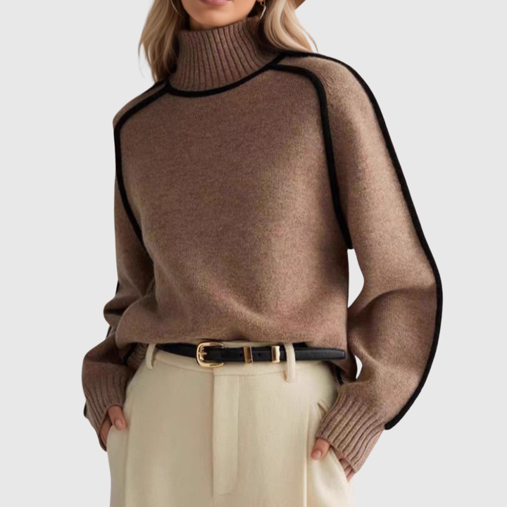 Donna | Pull Élégant à Col Haut Henri Lyon
