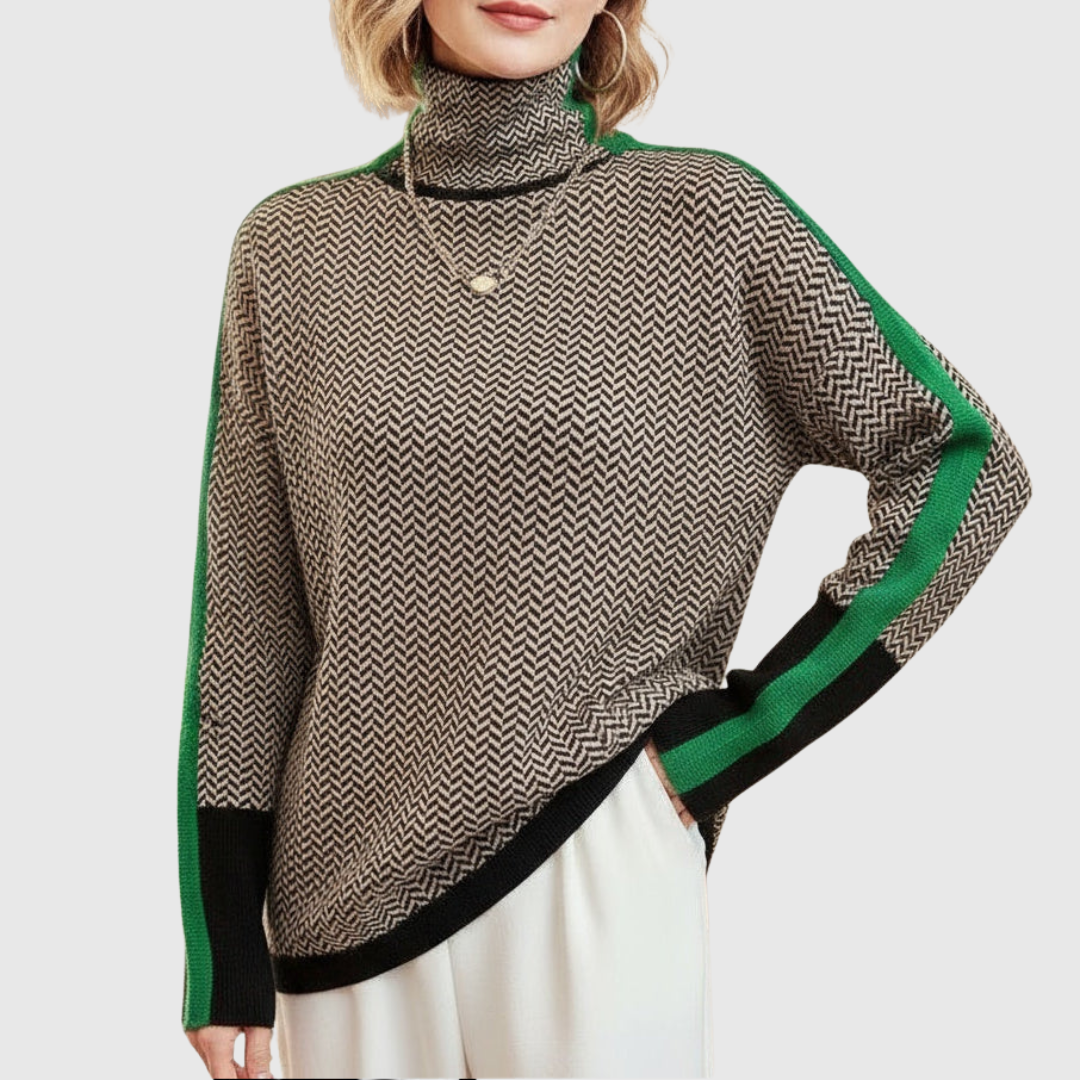 Eleanor | Col Haut Herringbone Luxe Henri Lyon