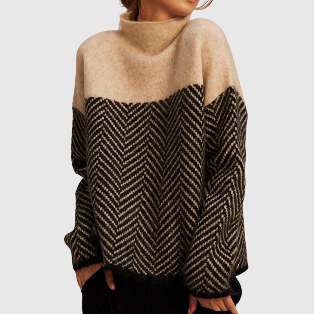 Norah | Pull en Coton à Col Montant Henri Lyon