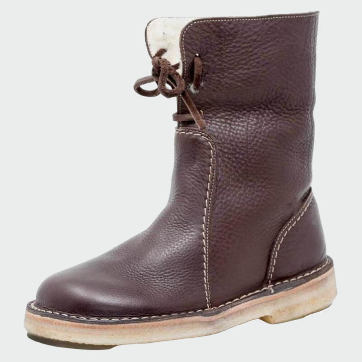 Bottes pour hommes en cuir imperméable avec doublure en laine Henri Lyon