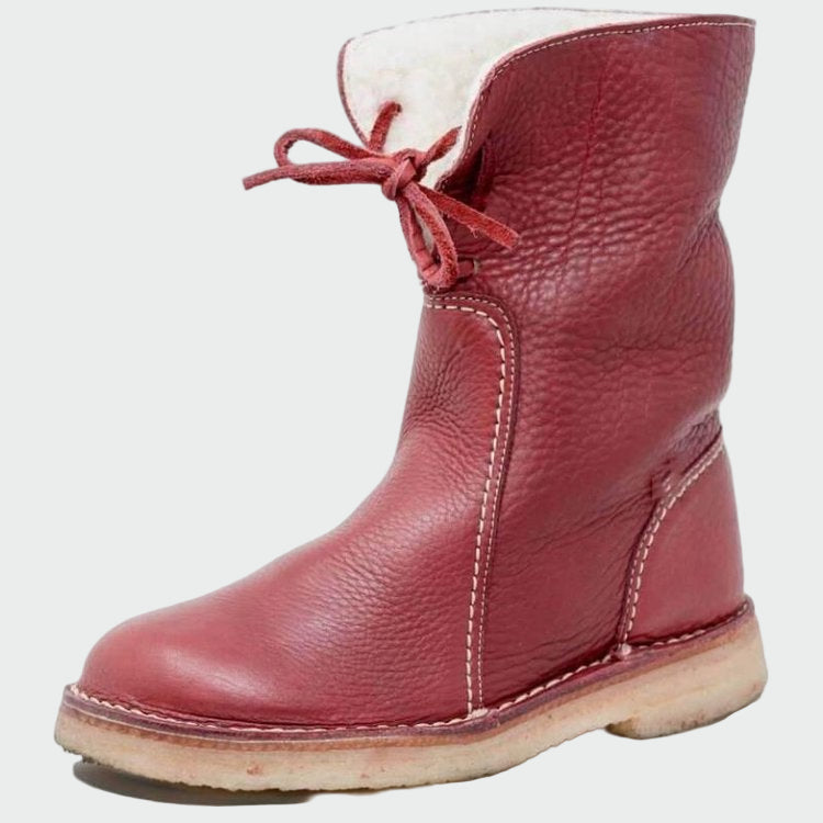 Bottes pour hommes en cuir imperméable avec doublure en laine Henri Lyon