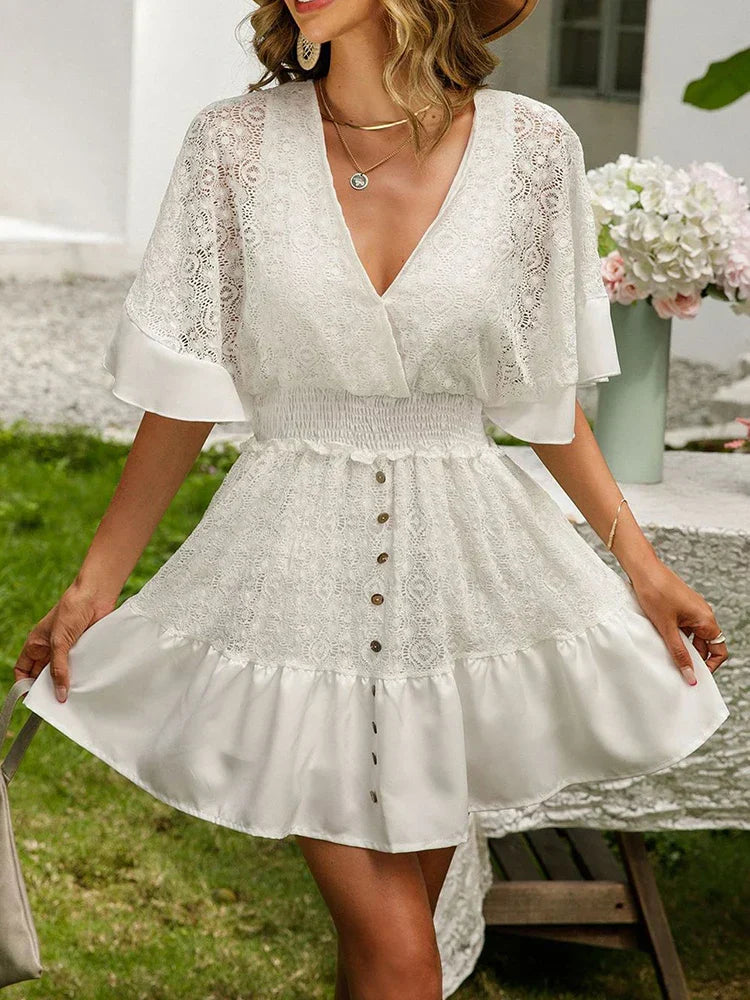 Carole - Robe en Dentelle Bohémienne Henri Lyon