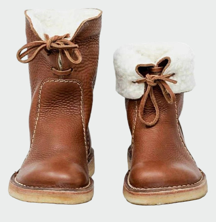 Bottes pour hommes en cuir imperméable avec doublure en laine Henri Lyon
