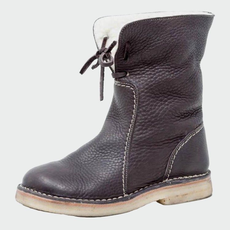 Bottes pour hommes en cuir imperméable avec doublure en laine Henri Lyon