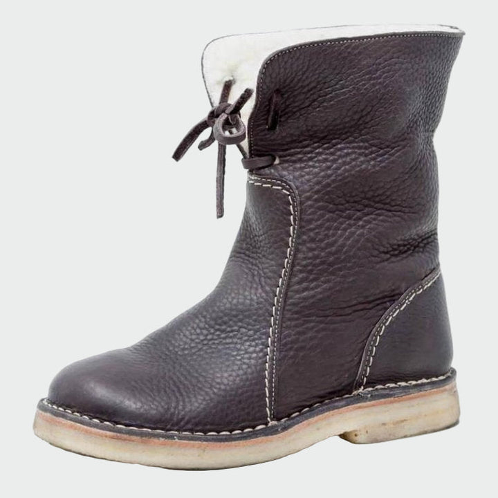 Bottes pour hommes en cuir imperméable avec doublure en laine Henri Lyon