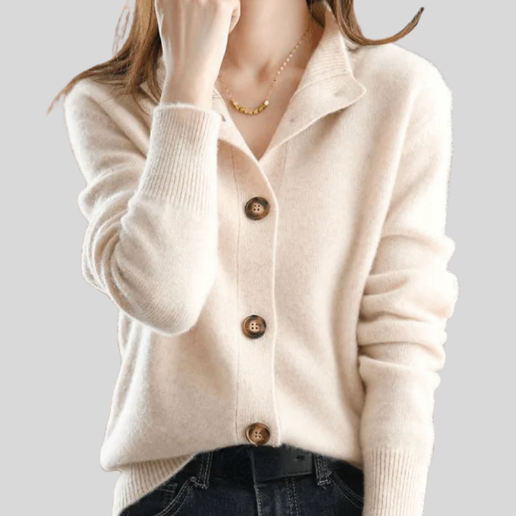 Claire | Cardigan en Cachemire Style Rétro Henri Lyon
