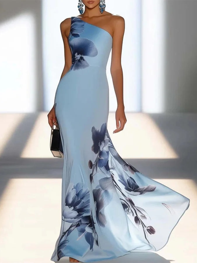 Victoria | Robe Maxi Off-Shoulder en Satin Henri Lyon
