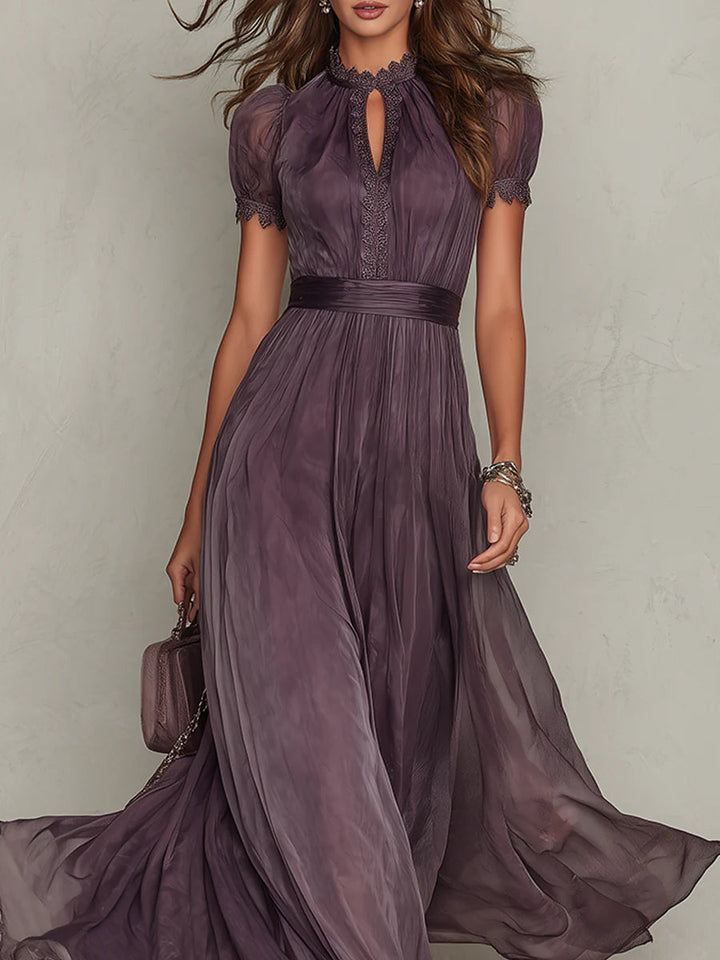 Ashley | Robe Maxi Chiffon Vintage Élégante Henri Lyon