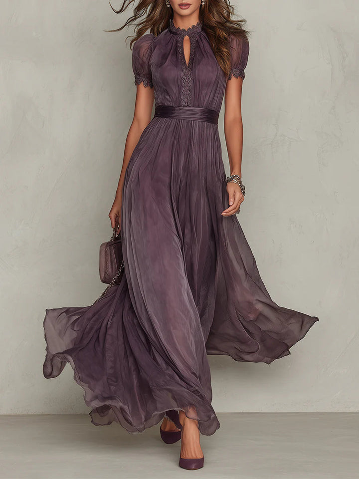 Ashley | Robe Maxi Chiffon Vintage Élégante Henri Lyon